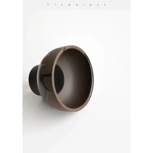Chậu gốm đế nâng - phong cách Wabi Sabi
